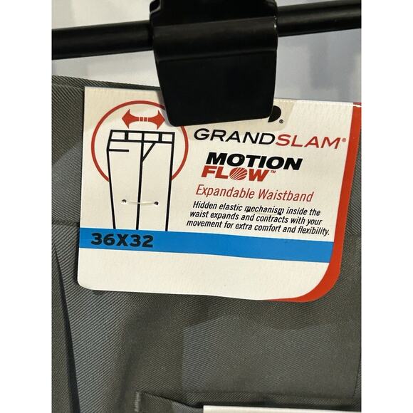 Grandslam Pants Men’s 36x32 Gray Performance Golf Trousers - Picture 4 of 7